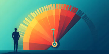 person standing next to speedometer