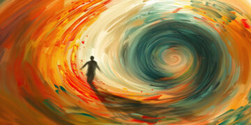 Rebirth From Ruin: A person breaking free from the vicious cycle